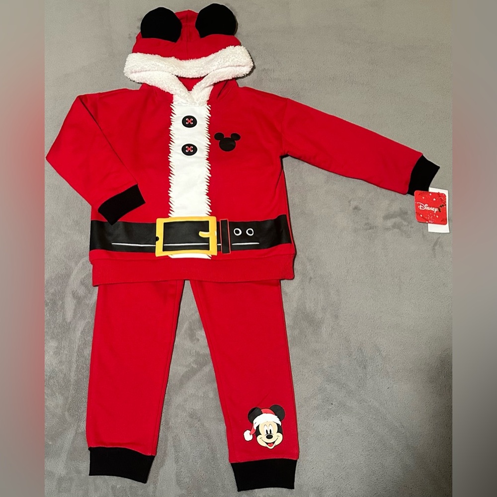 Disney Mickey Mouse Santa Jogger Set/ Size:5/ NWT